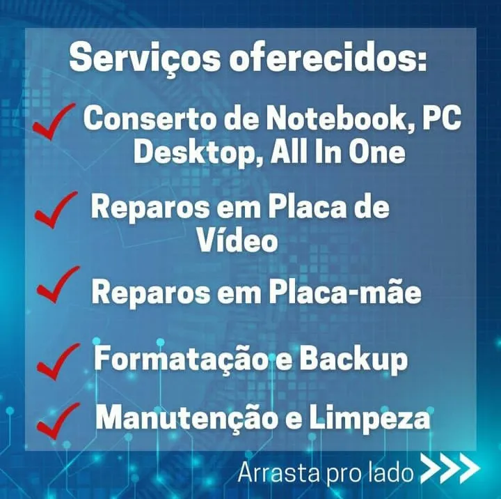 Imagem 16 da empresa ONLINE INFORMÁTICA | ASSISTÊNCIA TÉCNICA | CONSERTO DE NOTEBOOK, PLACA DE VÍDEO, PC GAMER E DESKTOP